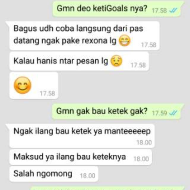 KetiGoals Deodorant Spray 60/100ml Keti Goals obat ketiak