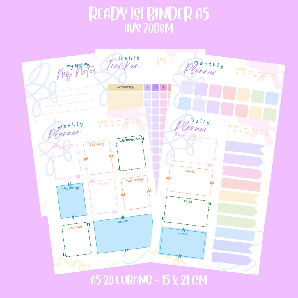 

Daily Planner Basic Memo Agenda Check List Notes Monthly Planner [10 Lembar] by Taevantae95 - VERSION 4