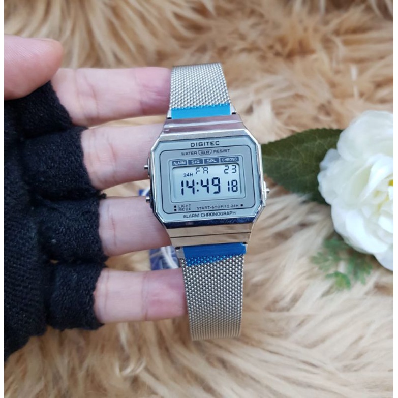 JAM TANGAN DIGITEC DG-3105T STAINLESS STEEL SILVER ORIGINAL