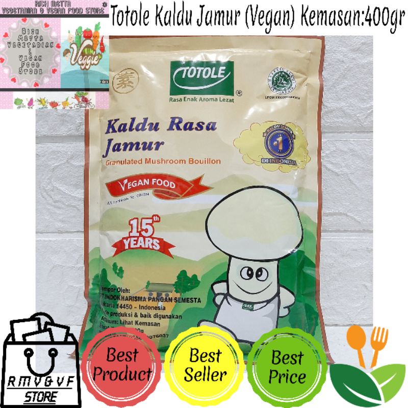 

Totole Kaldu Rasa Jamur Vegetarian Vegan [ Moku Chin / Thai Thai Lek 400gr ]