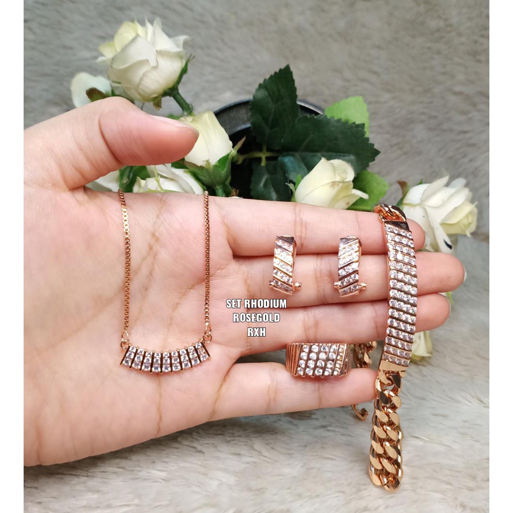 Set Rhodium Berlian Medan