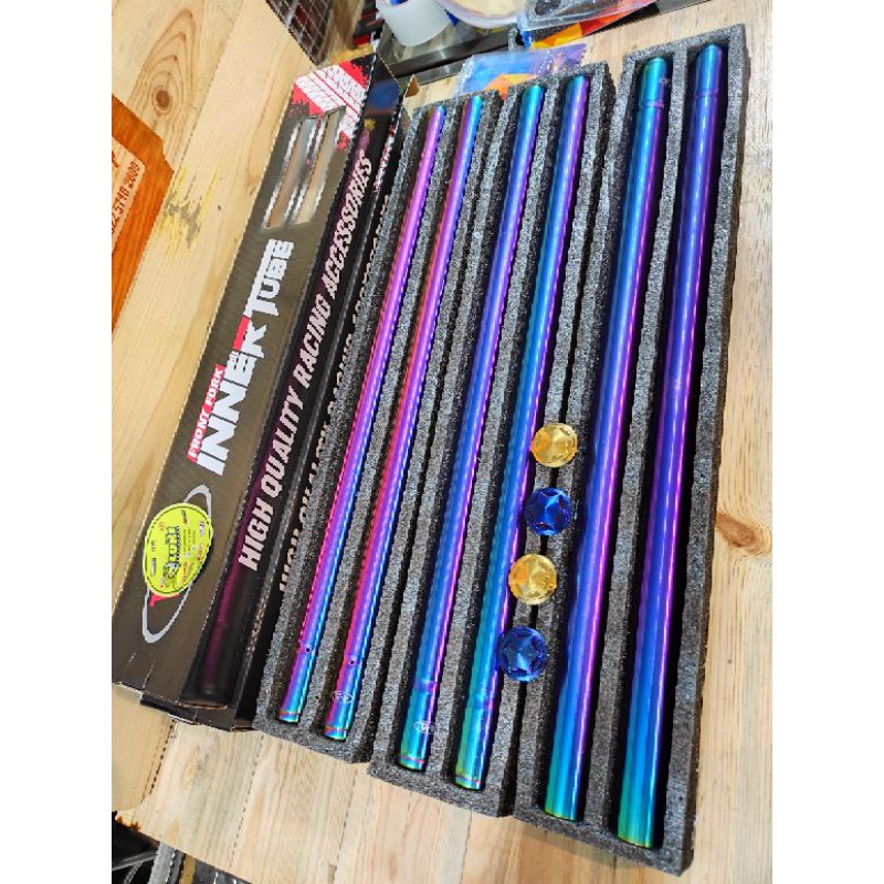 As Shock Skok Pipa Depan Ninja 150 R RR Vixion Scorpio Rxking 26 30 31 33 mm MP Tiger Blue Gold Rainbow VRD V1 CJDW-6