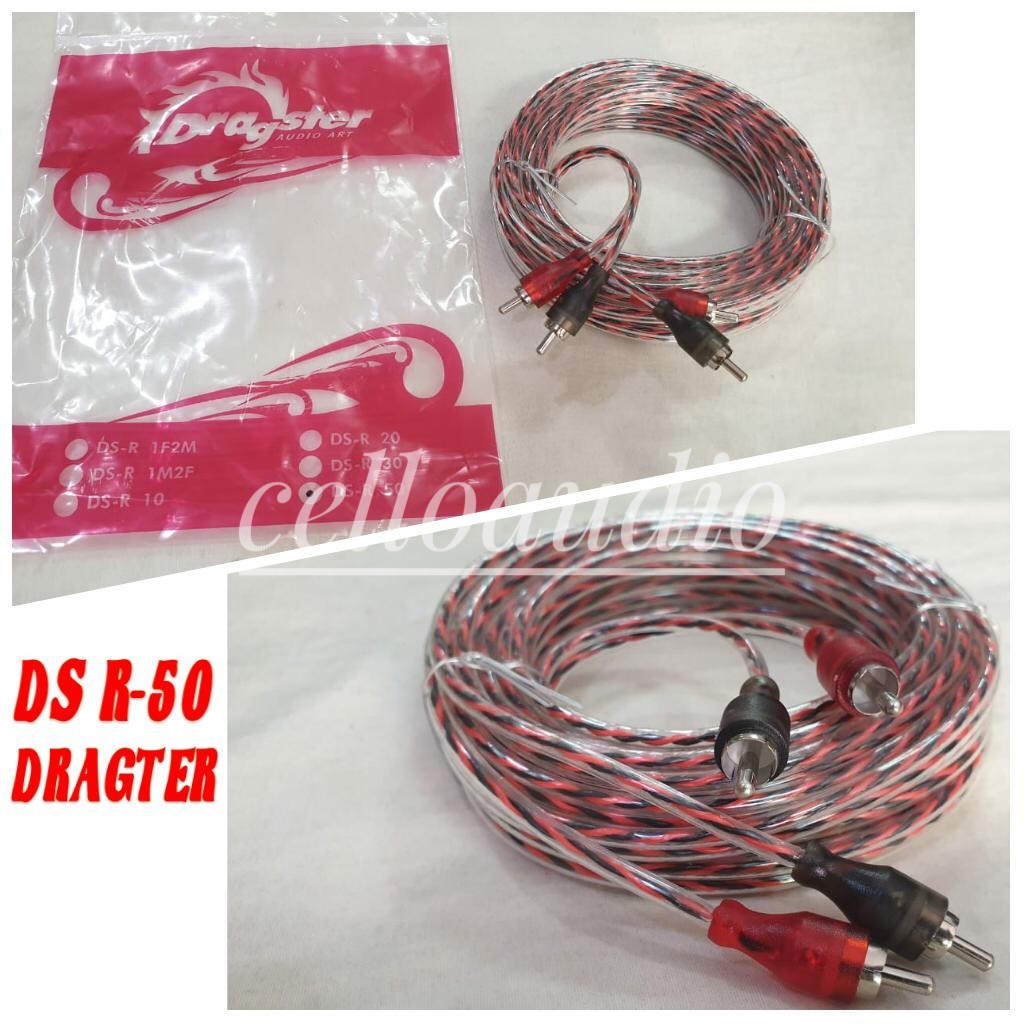 Kabel RCA 5 Meter Dragster 2-2 DS-R 50 Audio RCA 5m DSR50