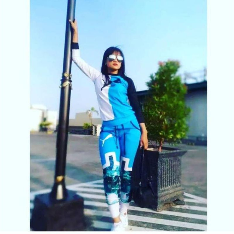 Baju Senam Sxb Pixie Autenthic Puma Zumba Olahraga Aerobik