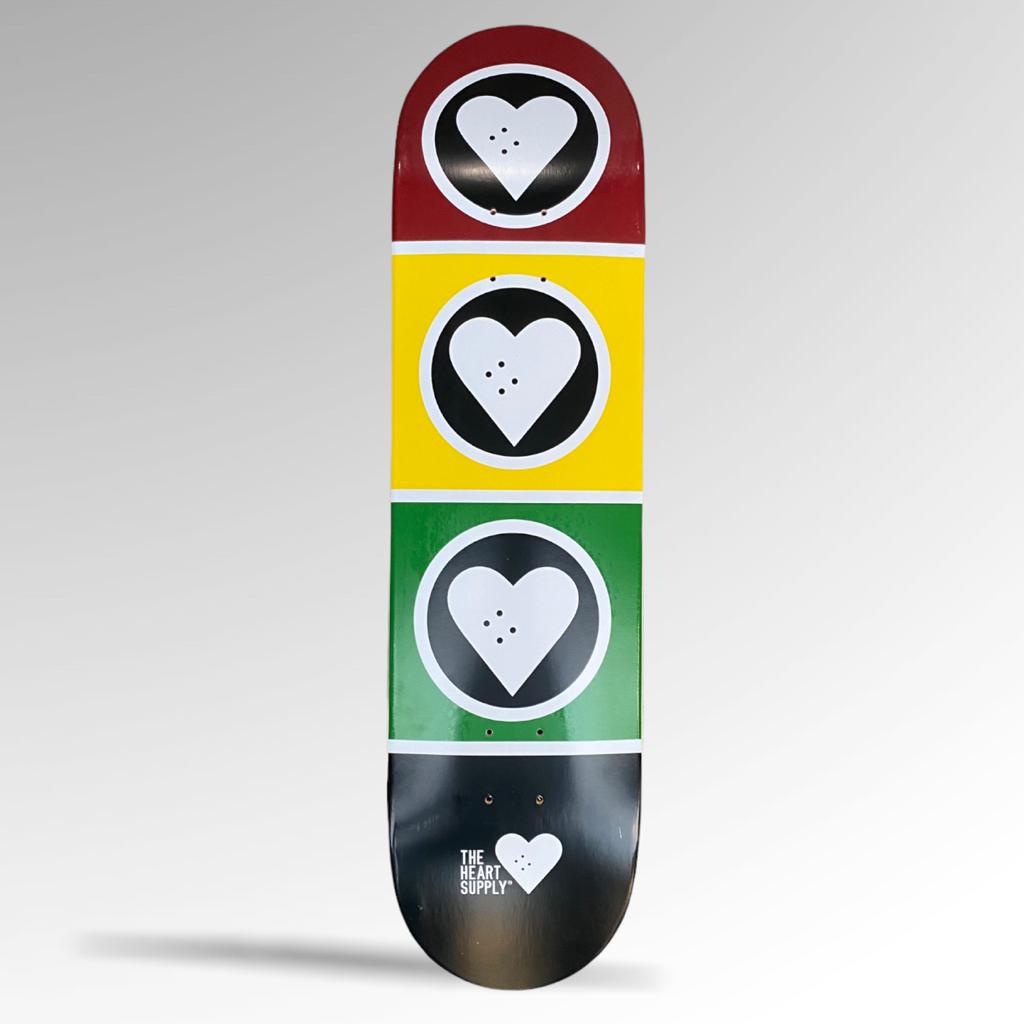 Skateboard the heart supply deck usa