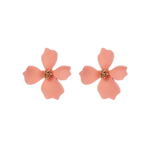 LRC ANting Tusuk Fashion Pink Alloy Painted Flower V47863