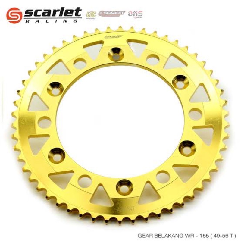 GEAR BELAKANG WR 155 GOLD SCARLET 428