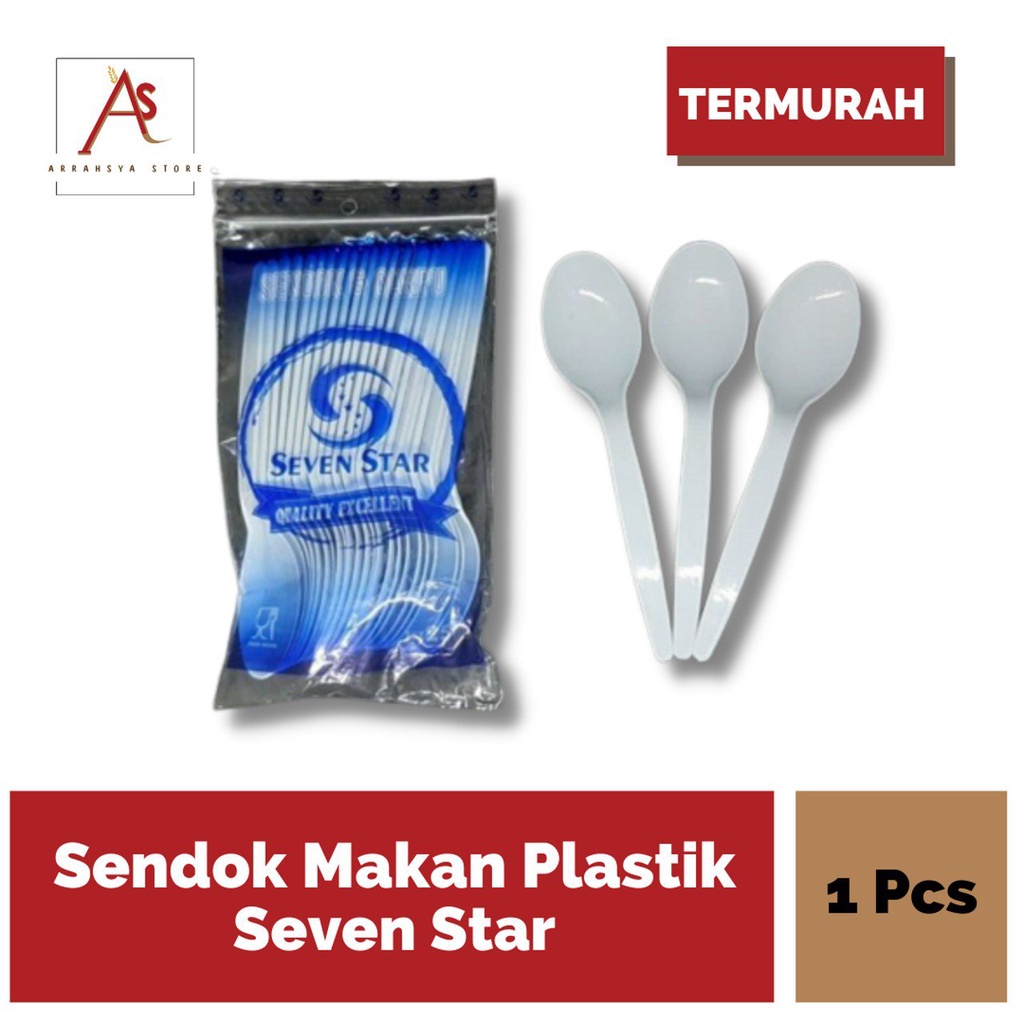 Jual Sendok Plastik / Seven Star / 1 Pack / Warna Putih | Shopee Indonesia