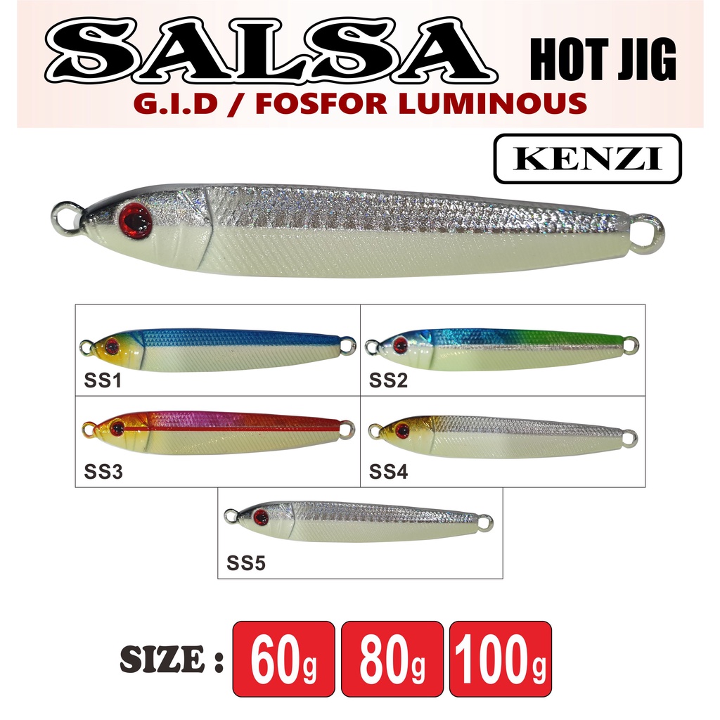 KENZI SALSA METAL JIG 60gr 80gr 100gr