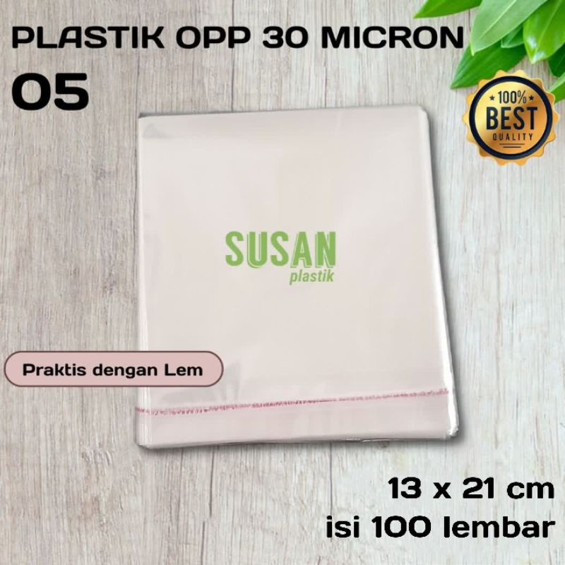 PLASTIK OPP 13X21 SEAL/LEM TEBAL 30 MIC/ PLASTIK KEMASAN