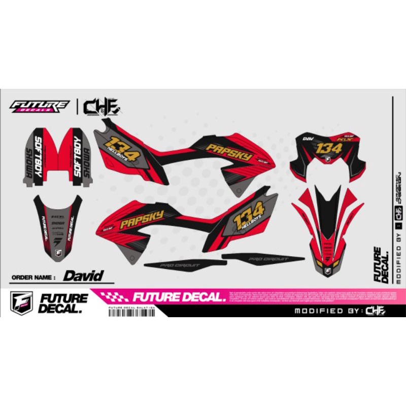 DECAL D TREKER / KLX BF GLOSY