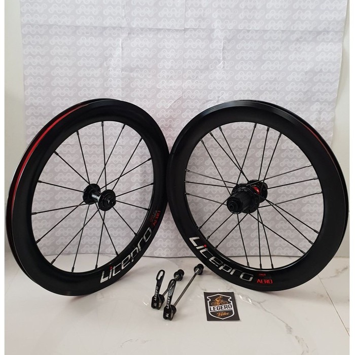 Wheelset Litepro  V Brake 16-349 Aero QR Sepeda Lipat