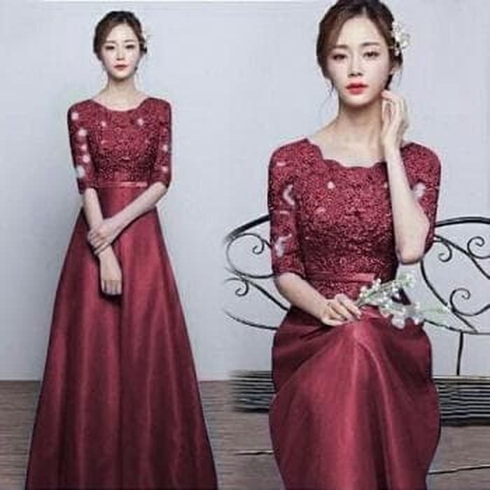 MAXI BRUKAT SILVER / GREY GAUN PESTA KONDANGAN  Terusan