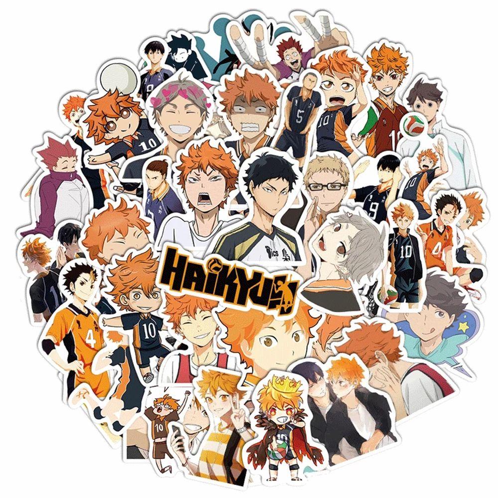 Agustina Haikyuu Hinata Shoyo Bagasi Laptop Perekat Diri Alat Tulis Stiker Kartun Graffiti Stiker