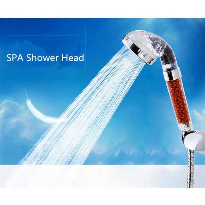 Kepala Shower Filter Aerator 4in1 Mineral Ion Pressure Shower Head SPA  Saringan kotoran Head