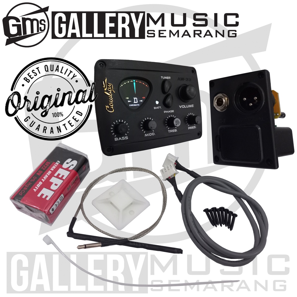 ORIGINAL!!! Preamp Equalizer Tuner Gitar Akustik Elektrik Cowboy AW-33 Import (A46)