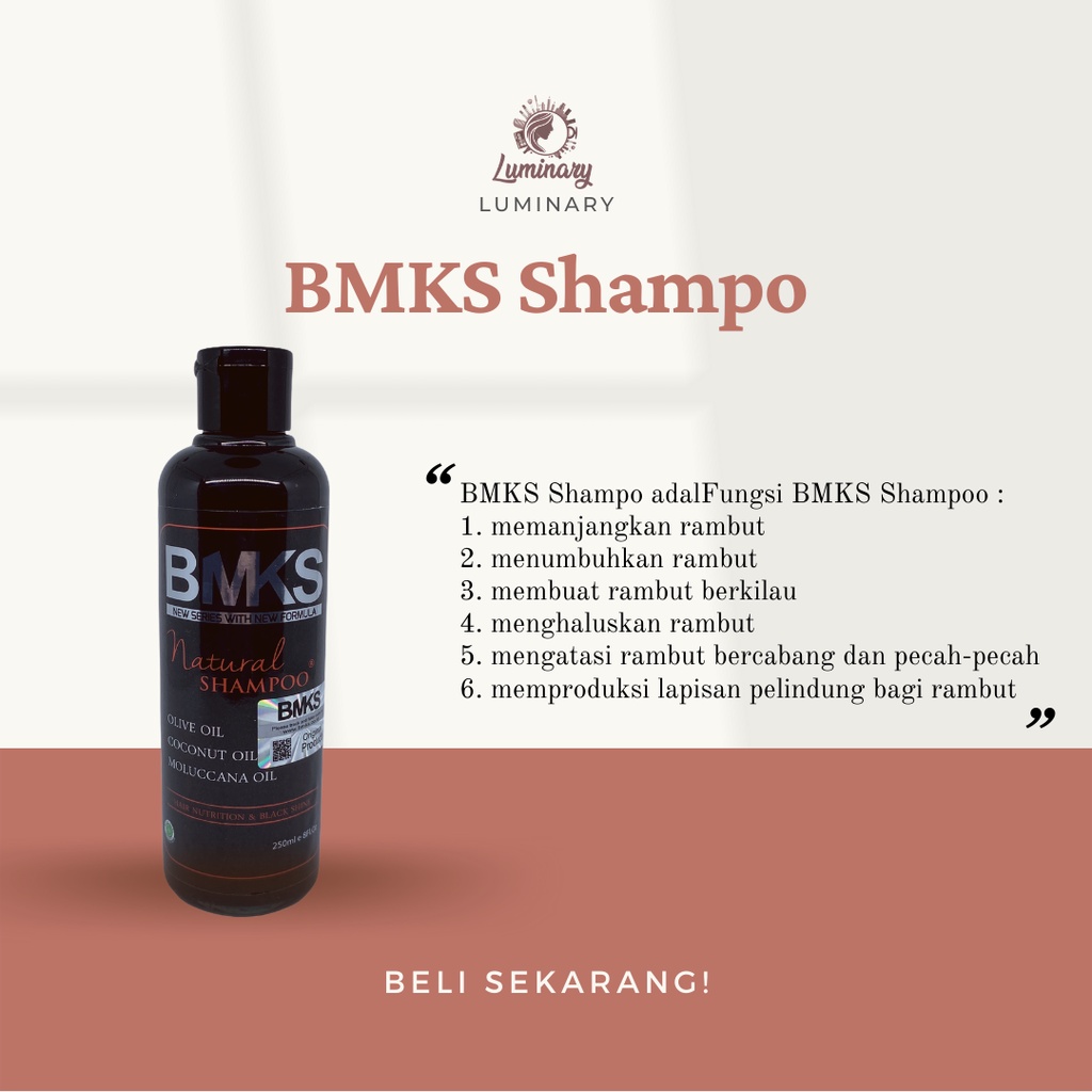 Shampo BMKS Sampo Shampoo Rambut Kecantikan Perawatan Rambut Shampo Minyak Kemiri Herbal Essences Perawatan Rambut Rusak Original BPOM