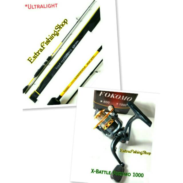 PAKET ULTRALIGHT JORAN KYOTO COREMAX 180CM REEL XBATTLE 1000