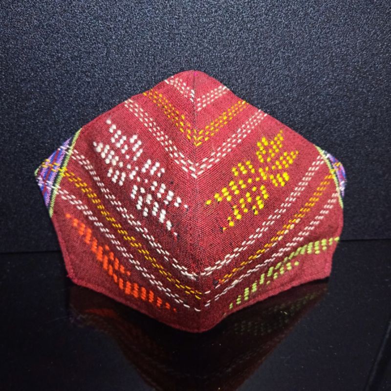 Masker Kain Motif Ulos Tenun Premium Merah Hati 3 Lapis Masker Kain Motif Ulos Tenun Premium Merah Hati 3 Lapis
