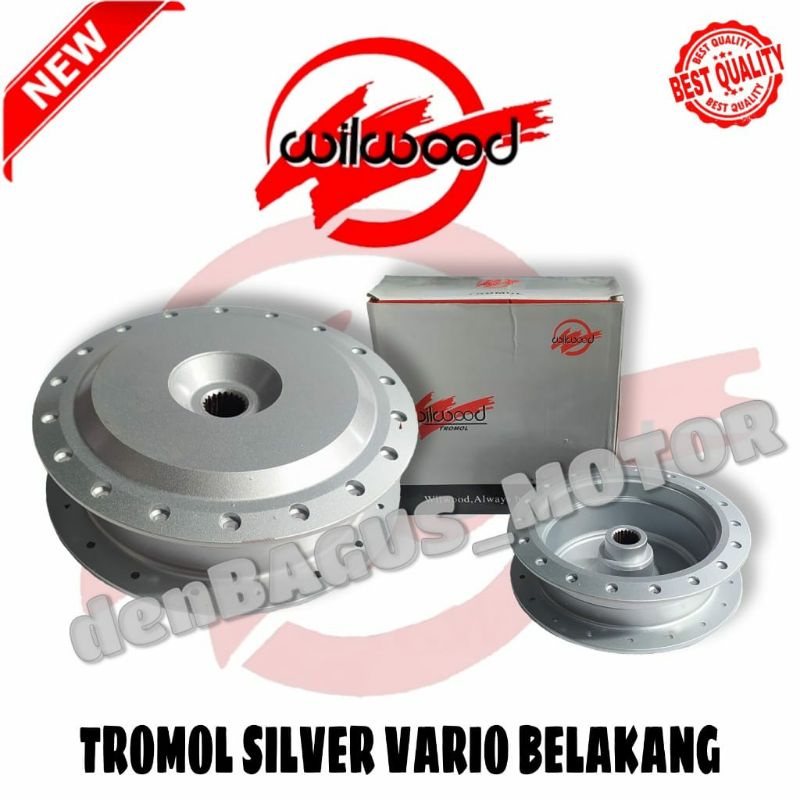 TROMOL BELAKANG VARIO LAMA SILVER WILWOOD/TROMOL VARIO BELAKANG/ TROMOL VARIO REAR