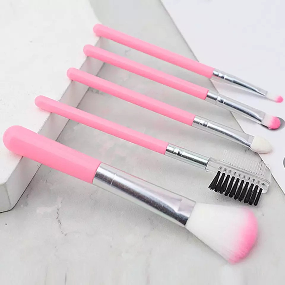 (GS) BRUSH MAKE UP SET 5 IN 1 KOSMETIK ,BRUSH MAKE UP KIT