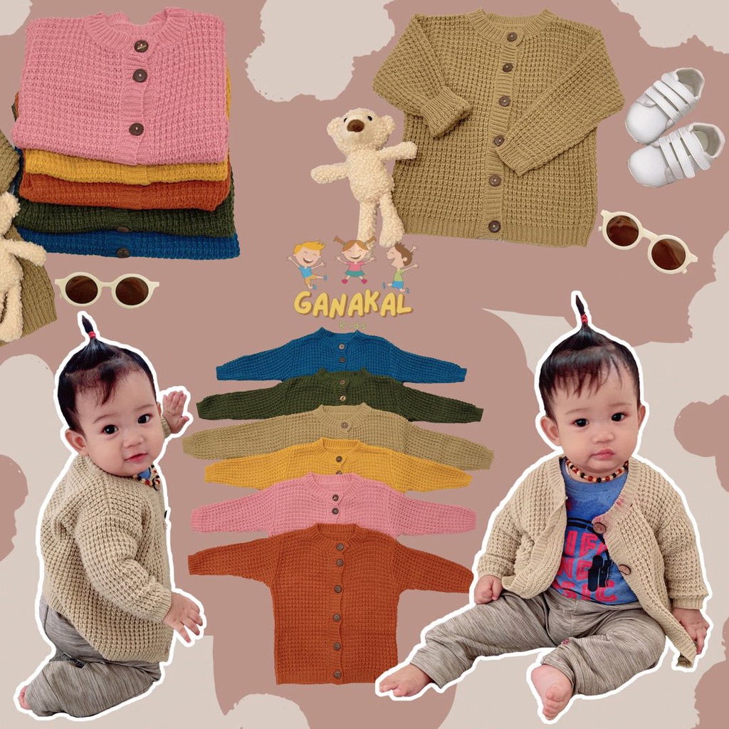 Cardigan Rajut Bayi [TEBAL]
