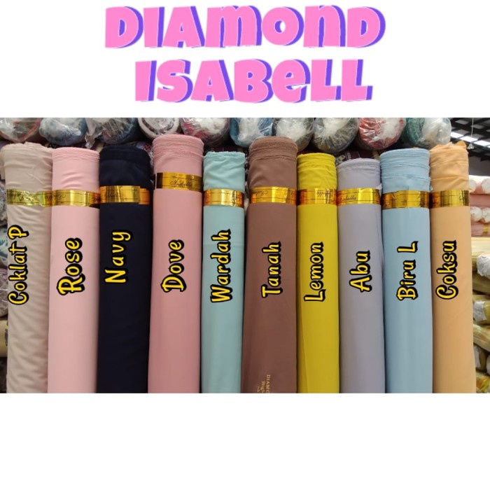 1 Roll 60 Yard Kain Diamond Isabela Street Crepe - Bahan Kerudung Hijab Pashmi