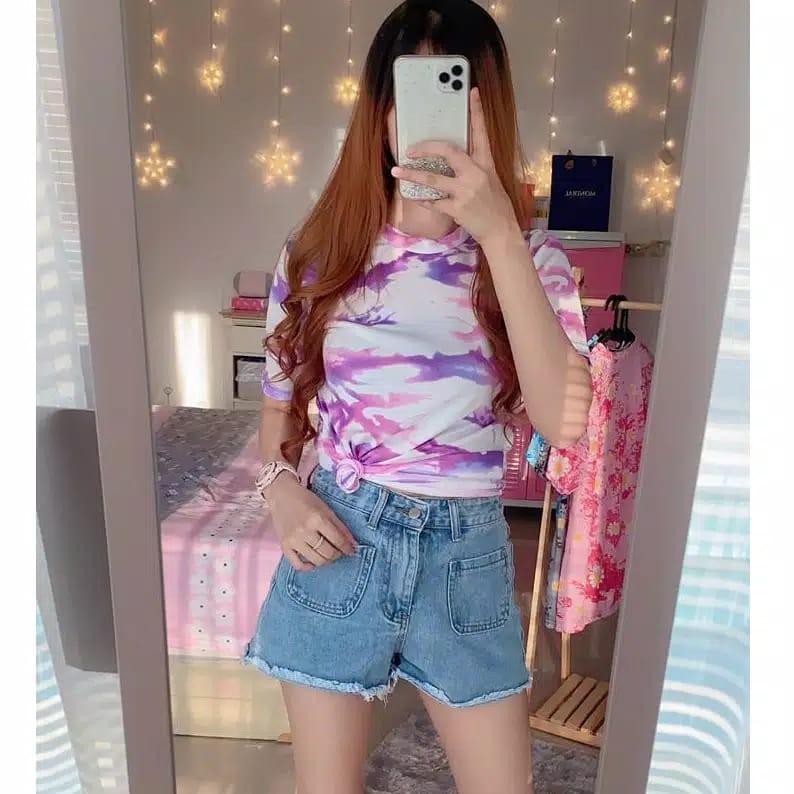 Kaos TIE DYE || bahan hyget || kaos wanita new