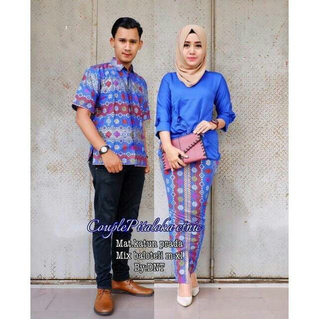 Couple Pitaloka Etnic Pita RnB Span SRG 736 Sarimbit Batik Modern Prada Seragam Pesta Muslim