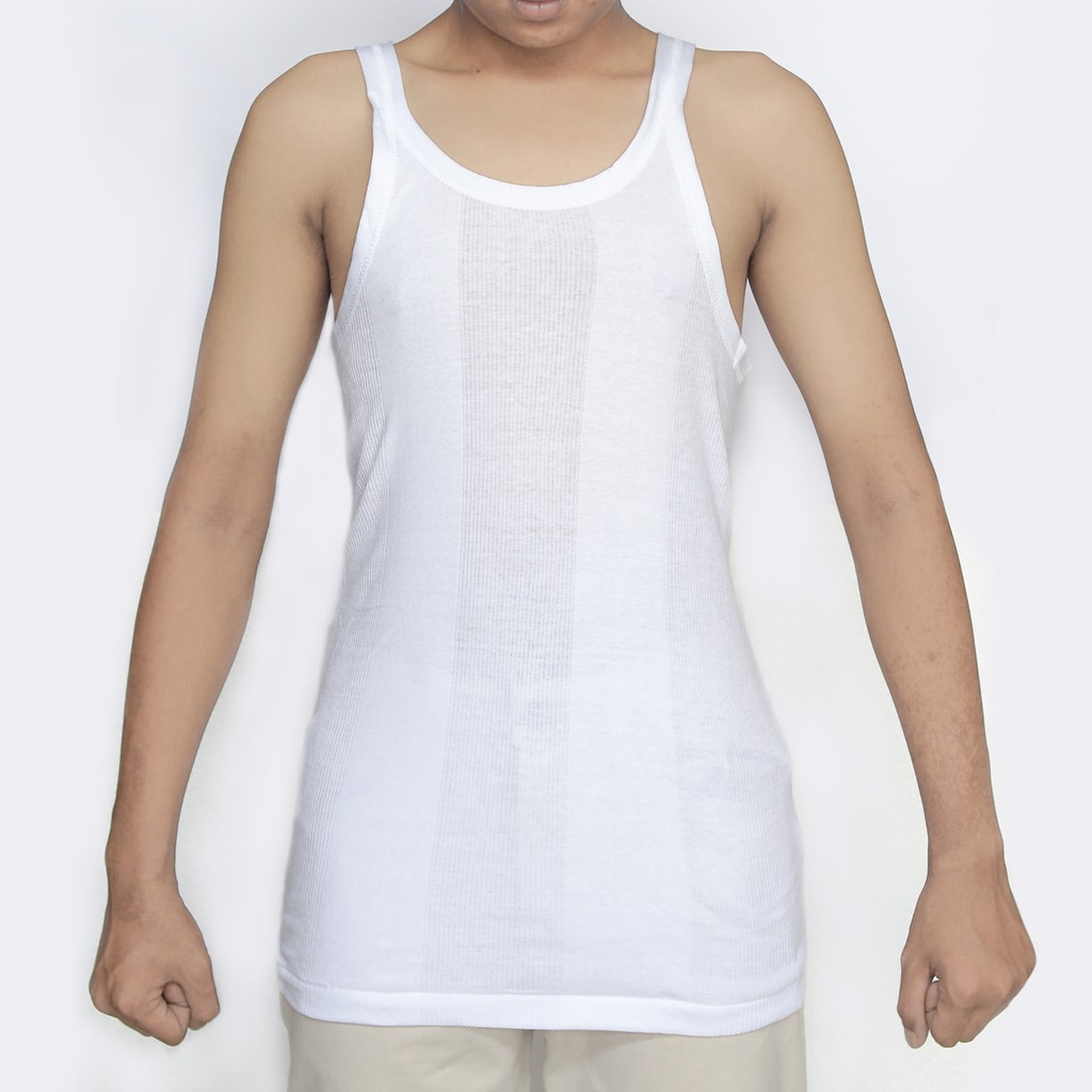 Kaos Dalam/Singlet Anak Laki Laki/Pria | 26 28 30 | Katun Tali Kecil Polos Garis Lurus - Rider 123BB