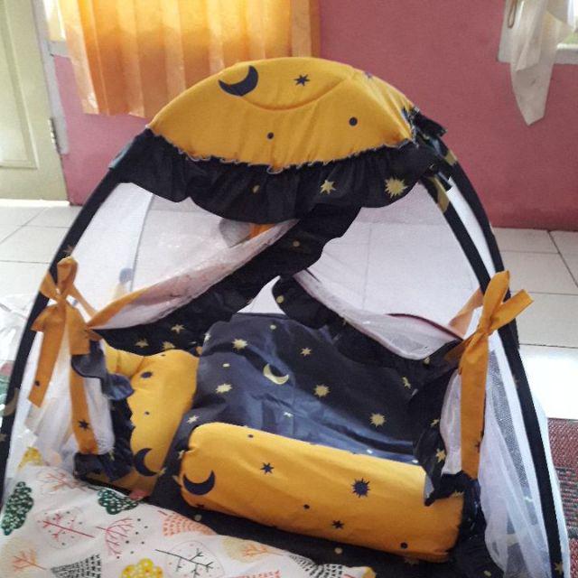 5. Matras Bayi Lembaran Ukuran 65*95cm Paket5.2l(matras+2guling+1bantal Petak+1bantalcrown+bedcover)