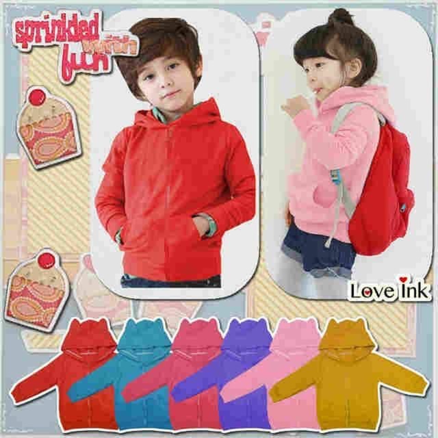01390 jaket kuping hoodie kuping 85rb  babyterry