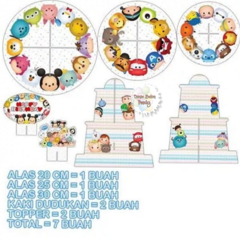 Cake Tier / Standing Cake / Cupcake Stand Karakter Tsum Tsum