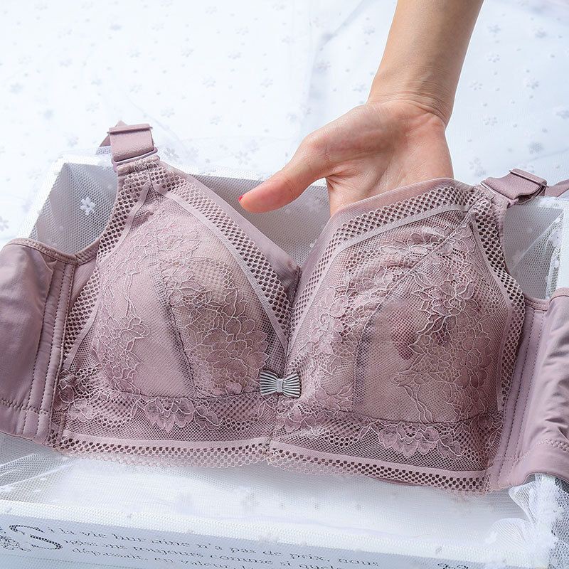 Bra penekan lemak Jumbo premium tanpa kawat&busa lace bra brukat renda cantik