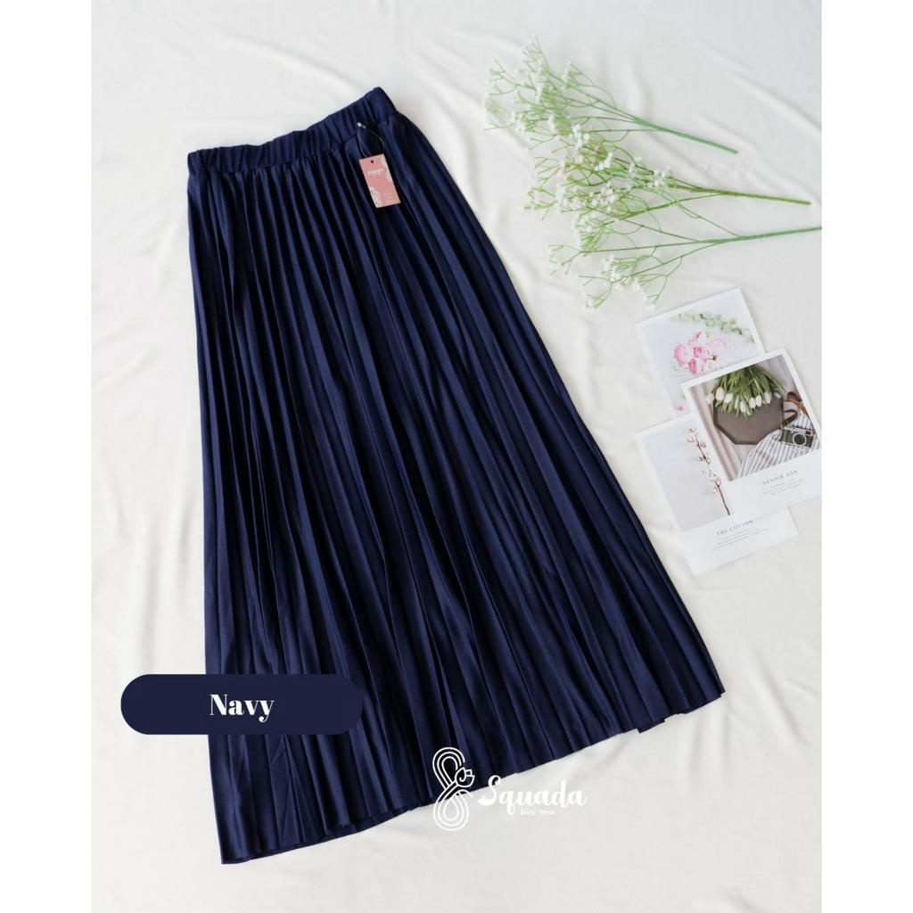 SQUADA | BOLD SERIES -  TOKYO PLEATS SKIRT PREMIUM - BAWAHAN PLISKET POLOS MAYUNG JUMBO BAHAN TORINO TOKYO PREMIUM