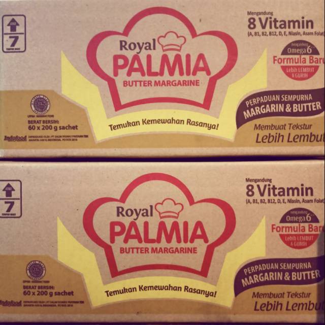 Royal Palmia Butter Margarine 200gr (isi 60pcs) DUS  - INSTANT &amp; SAMEDAY