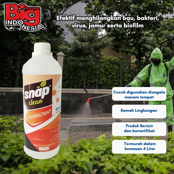 Disinfektan Snap Clean 1 Liter