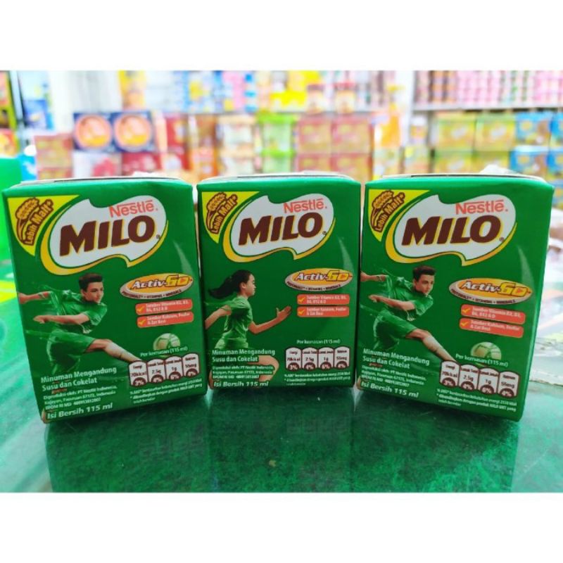 minuman susu uht cair Milo kotak 110 ml dan 180ml