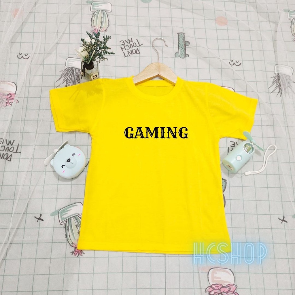 Kaos Anak Laki Laki Baju Anak Perempuan Gaming Usia 2-16 Tahun Unisex Cowok Cewek