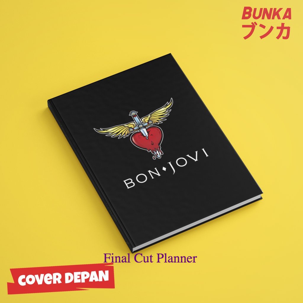 

buku tulis polos/bergaris 80's Band Bon Jovi Logo 2 Hardcover A5 Buku Tulis Catatan Notes Agenda Planner Jurnal
