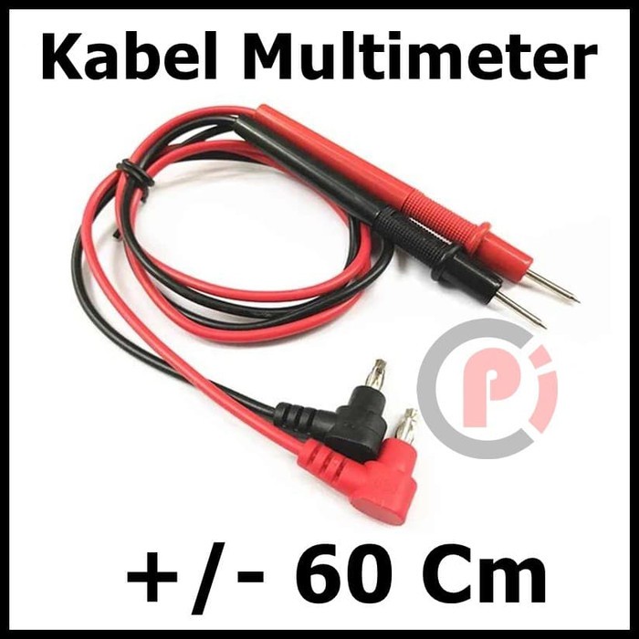 Kabel multimeter sepasang merah dan hitam Panjang 60cm