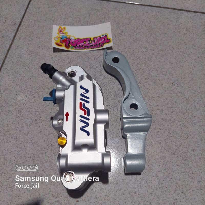 kaliper nisin monoblok set baut n breket pnp rx king new byshon-Kaliper n breket