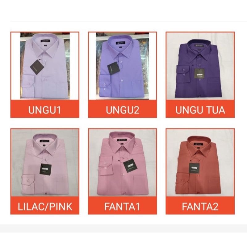 ALISAN POLOS PANJANG  UNGU1/UNGU2/UNGU TUA/LILAC/PINK/FANTA1/FANTA2/Cream/KEMEJA ALISAN POLOS/KEMAJA