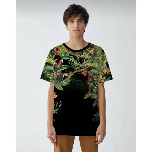 Tshirt Baju Kaos Printing 3D Bird Burung Bangkok Thailand Fullprint Import Marcelo Burlon Distro