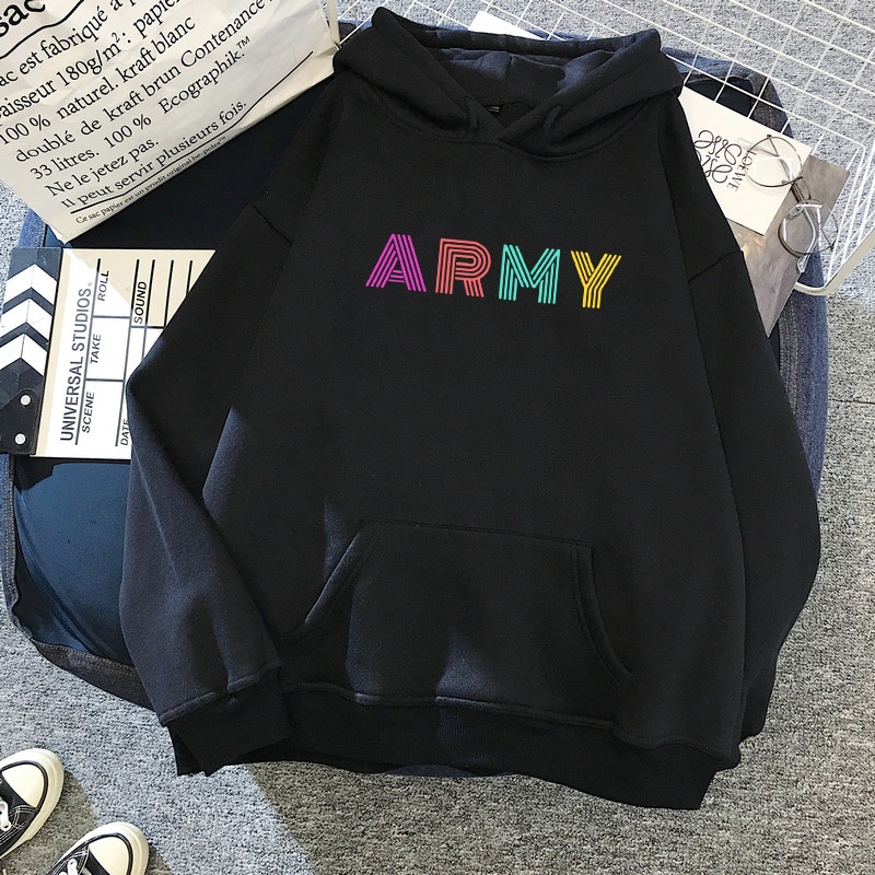 Jumper hoodie BTS ARMY line II BTS ARMY line Sweater Hoodie II   Sz M-XL ( Pria &amp; Wanita )