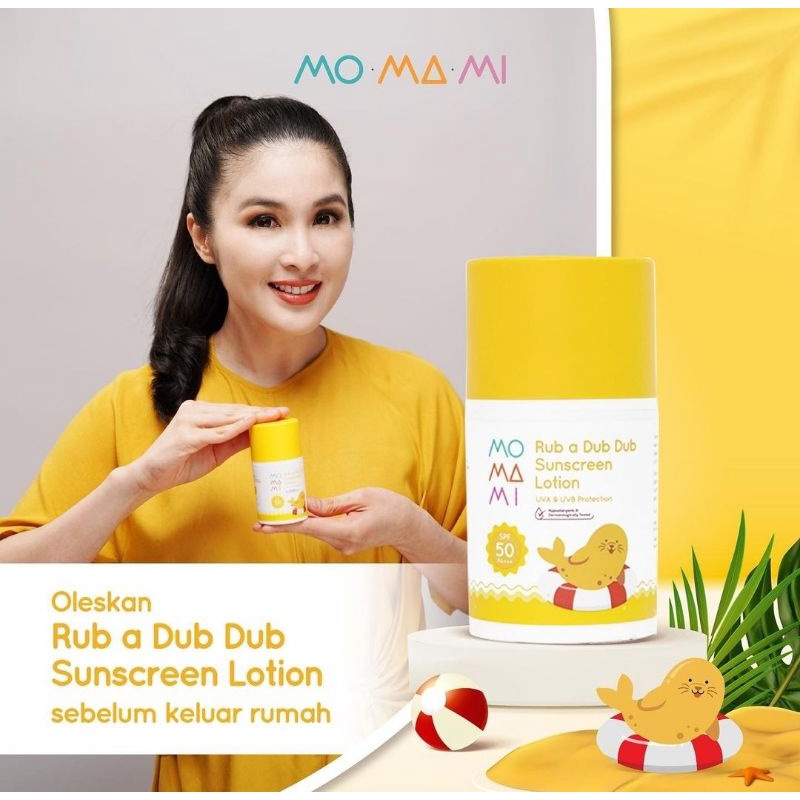 Momami Itsy Bitsy Sun Stick SPF 50 Ukuran 15 Gr - Tabir Surya Bayi &amp; Anak