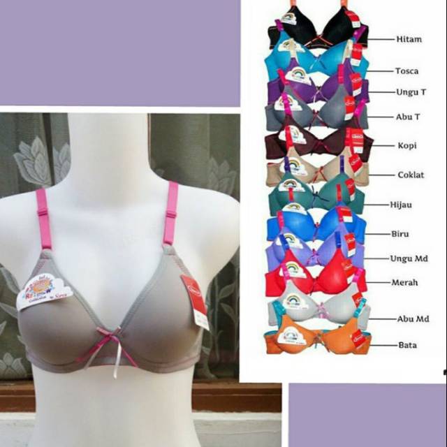 Pakaian Dalam Sorex BRA Tanpa Kawat RAINBOW Underwear Termurah