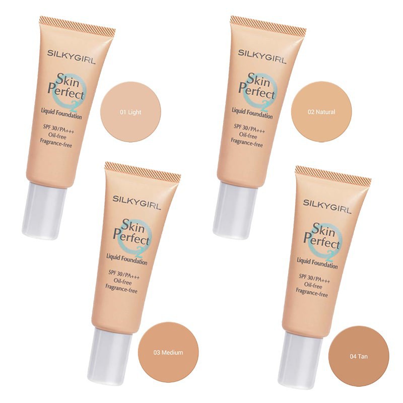 ❤ MEMEY ❤ SILKYGIRL Skin Perfect Liquid Foundation Spf 30 Pa+++ 25ml