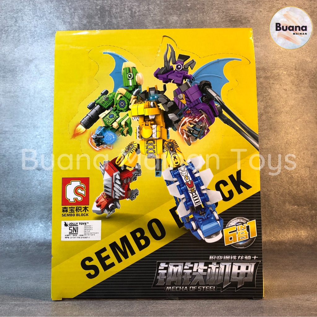 BRICKS SEMBO MECHA OF STEEL 6 IN 1 SET 1031(05-10) MAINAN EDUKASI