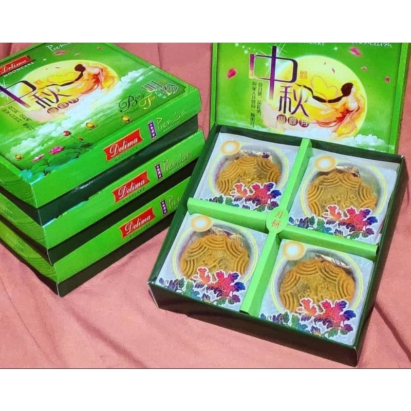 

MOONCAKE DELIMA PREMIUM 4 RASA /KUE BULAN TERLARIS, ENAK & NO PENGAWET